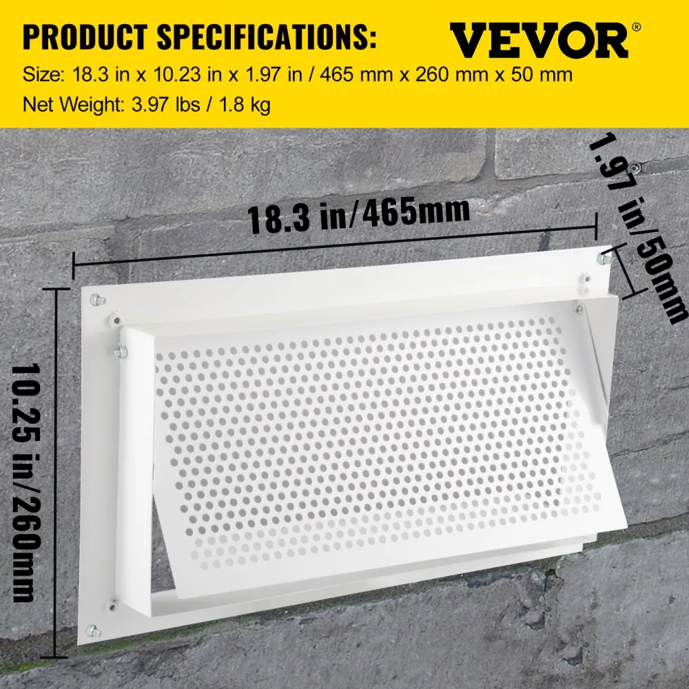VEVOR Crawl Space Flood Vent Foundation Flood Vent 8"Height product image 7