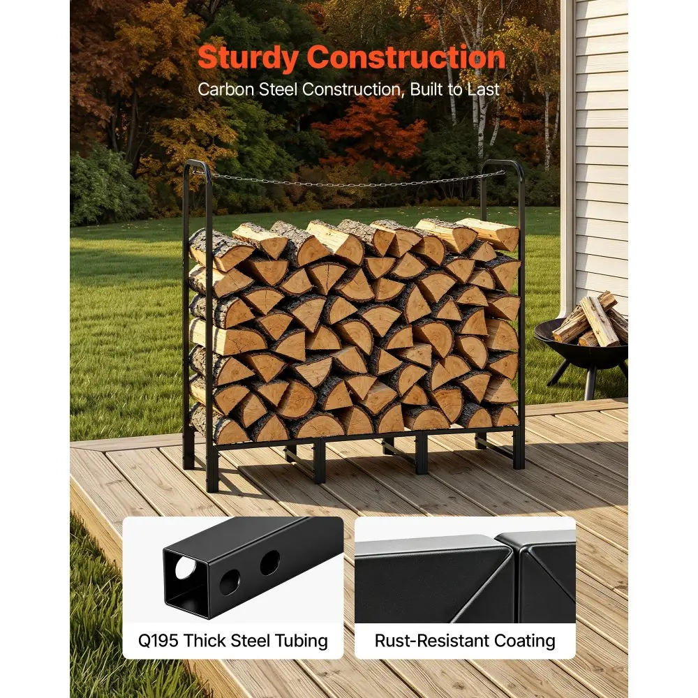 VEVOR firewood rack 1/4 cord capacity
