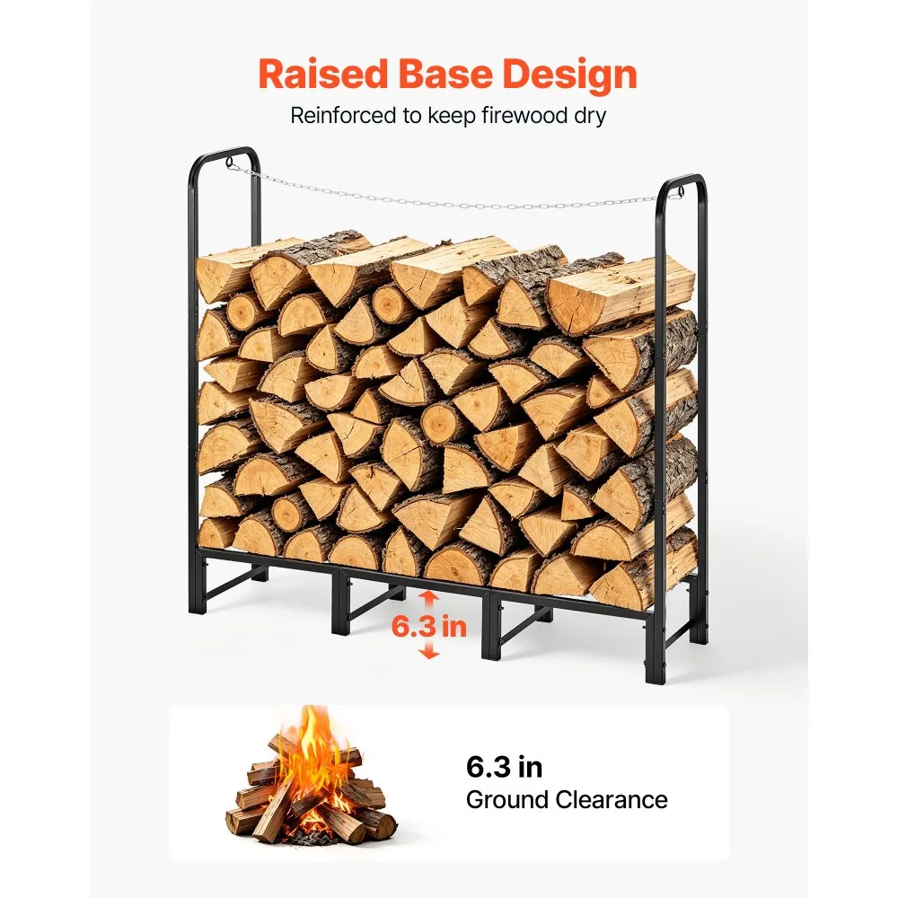 VEVOR heavy duty carbon steel firewood rack