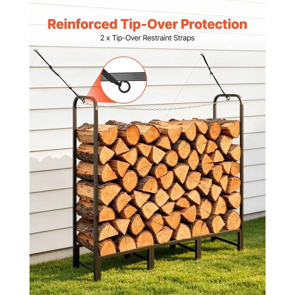 VEVOR firewood rack elevated off ground design