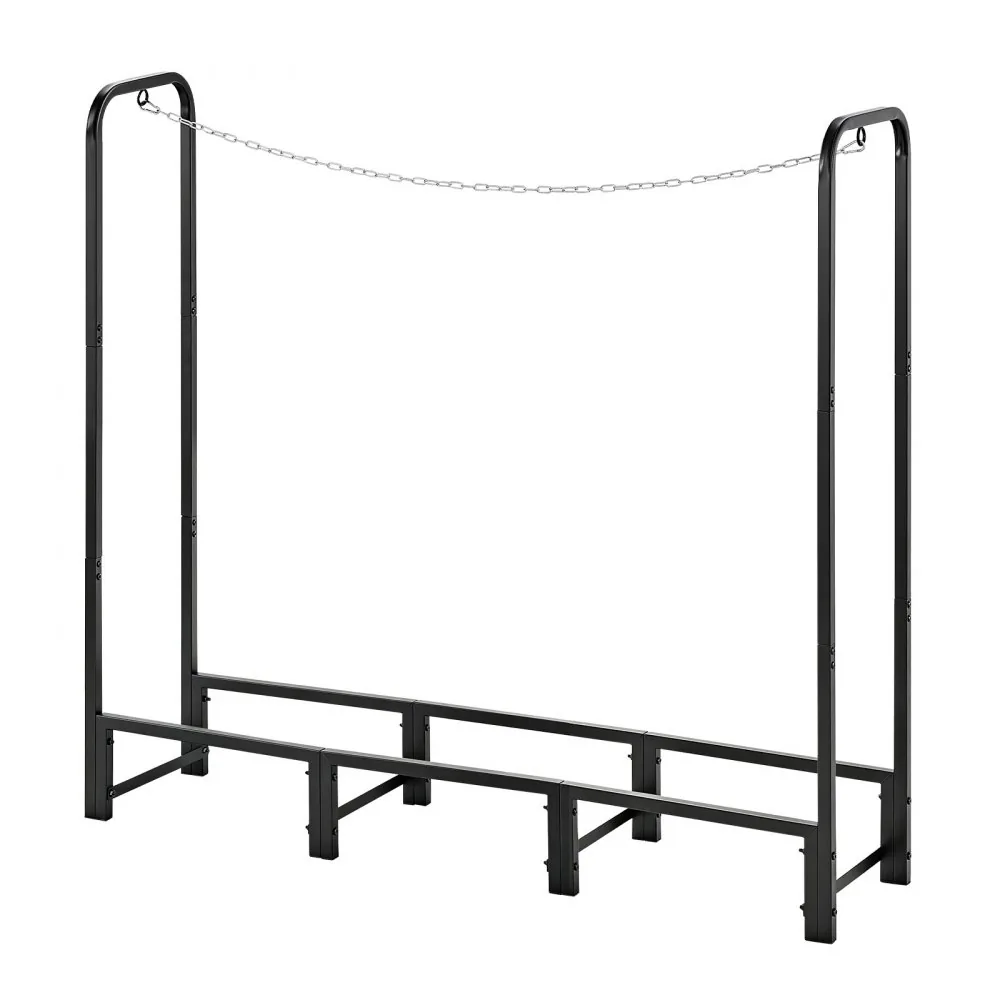 VEVOR wood storage rack loaded with firewood