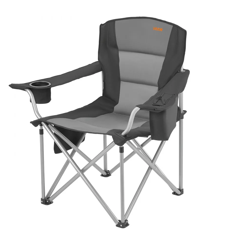 VEVOR 2 pack camp chairs compact fold storage