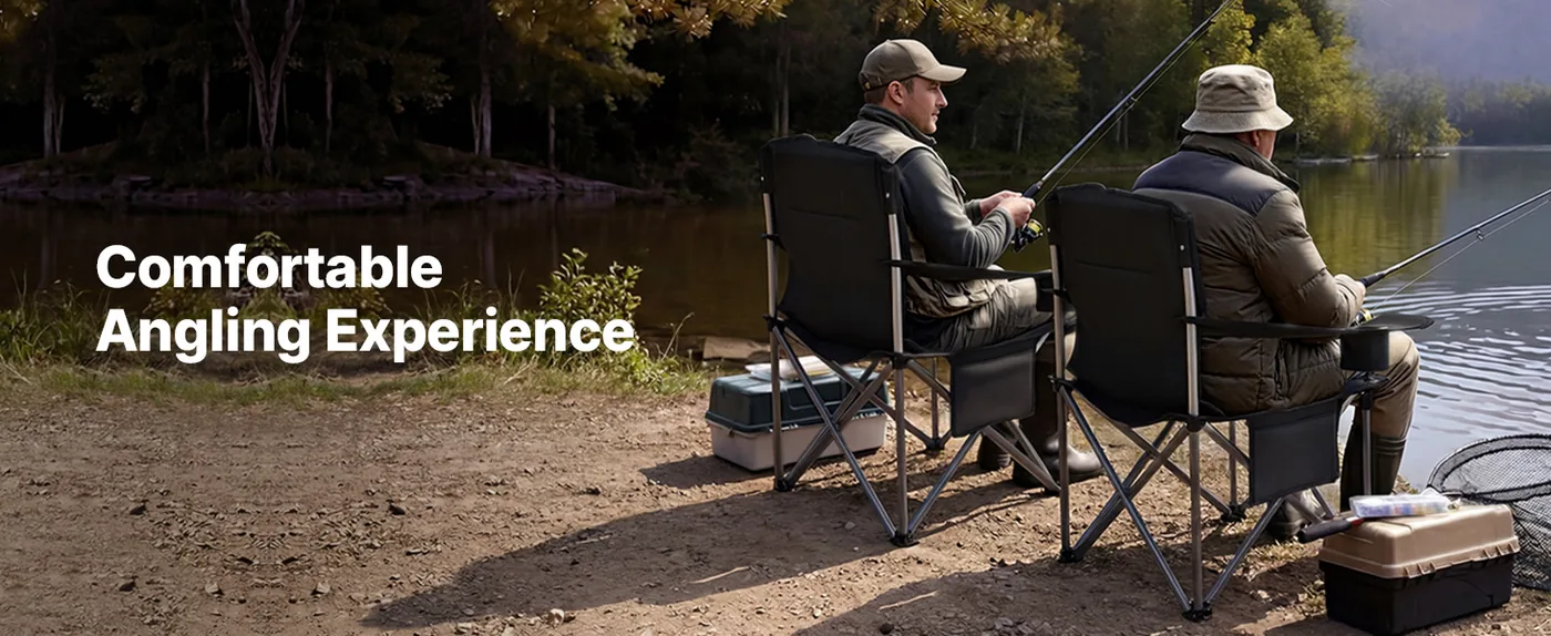 VEVOR Oversized Camping Chairs 450 lbs 2 Pack Fishing