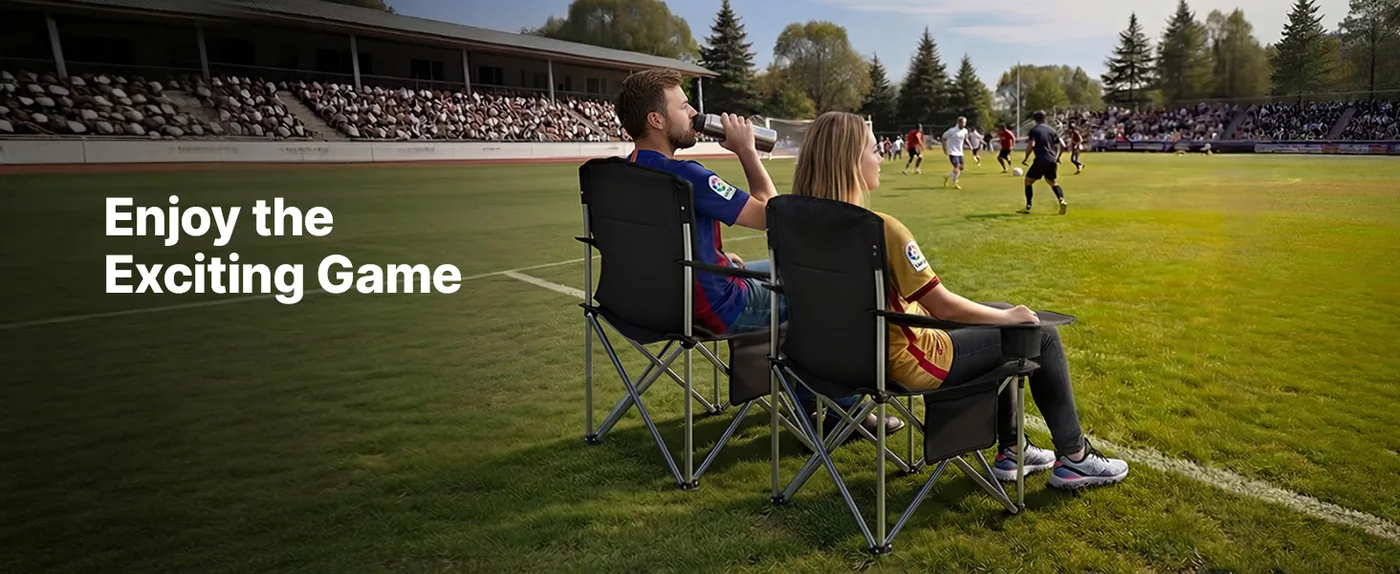 VEVOR Oversized Camping Chairs 450 lbs 2 Pack Watching Games