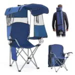 VEVOR folding camping chair with canopy front view