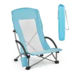 VEVOR folding high back beach chair front view