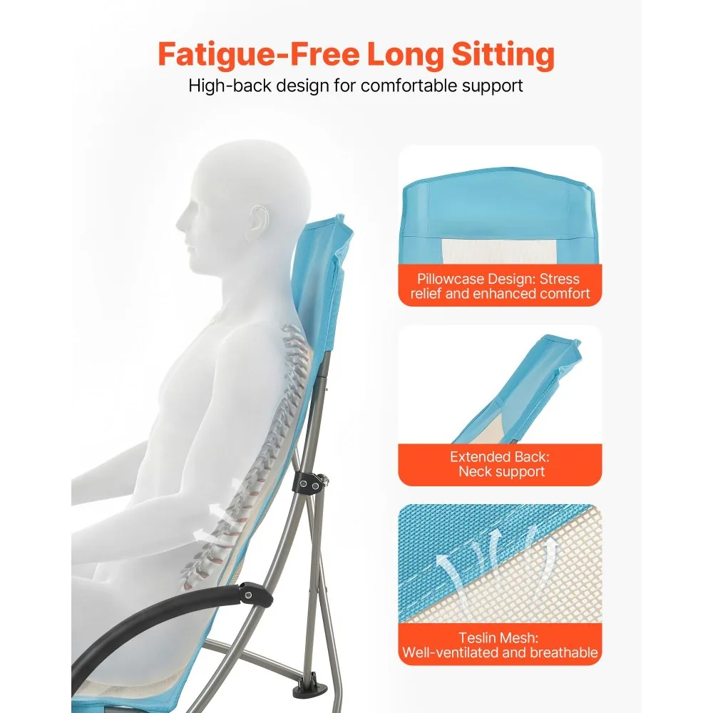 VEVOR camping chair frame and seat detail