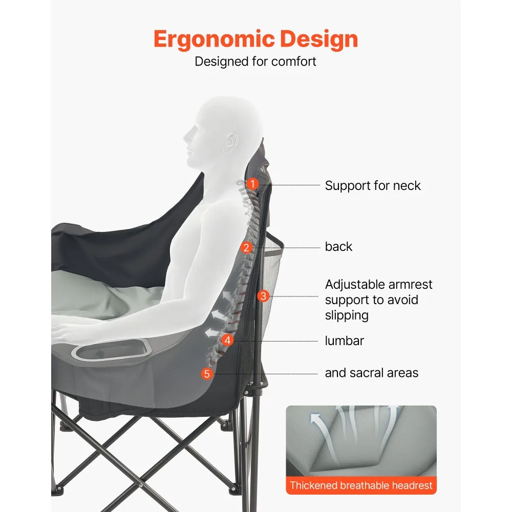 VEVOR camping chair frame and seat detail