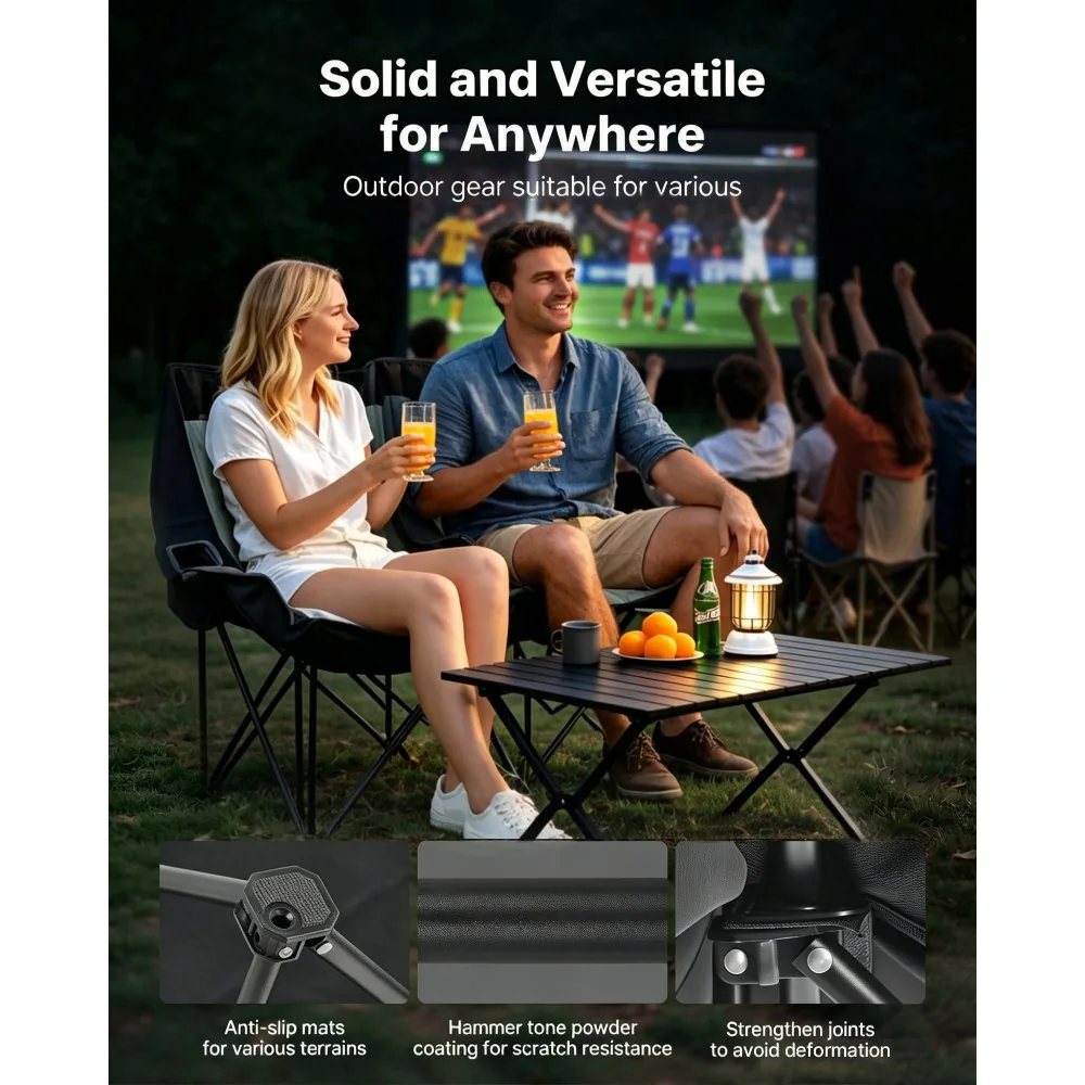 VEVOR camp chair cup holder storage