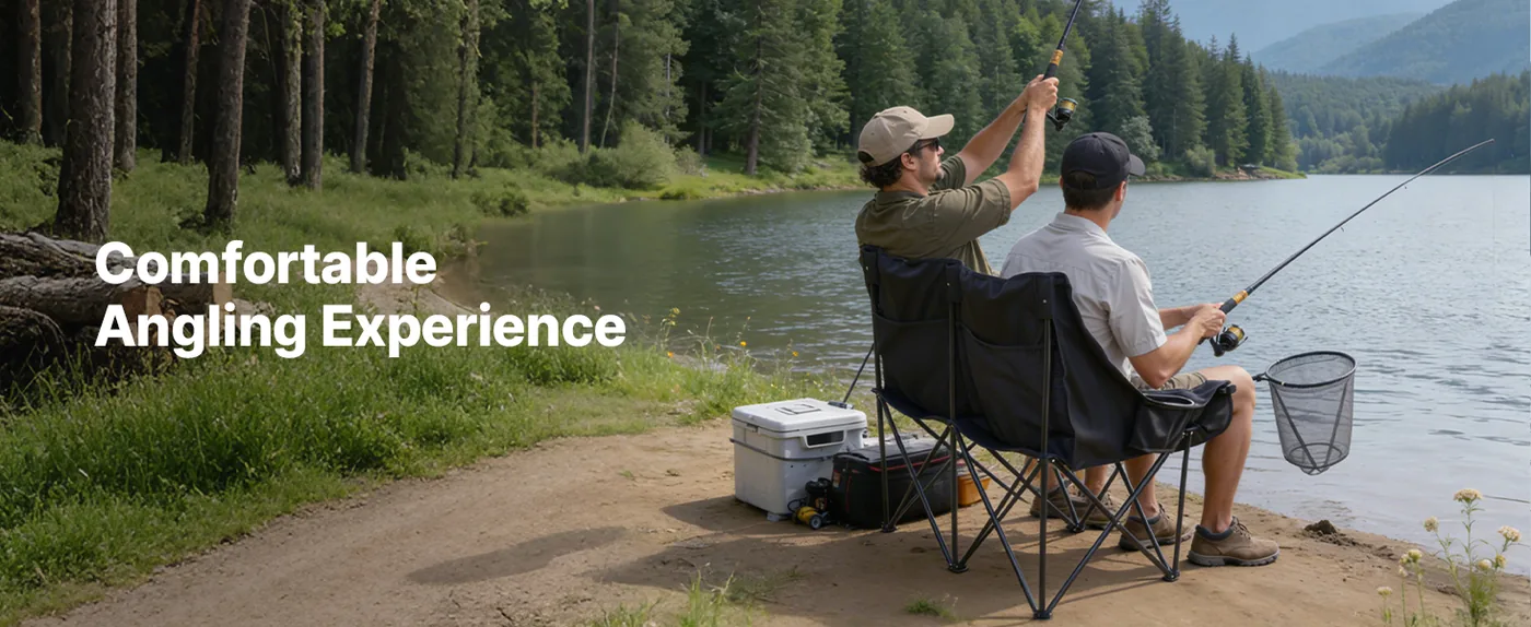 VEVOR Double Camping Chair 660 lbs Two Person Moon Chair Fishing
