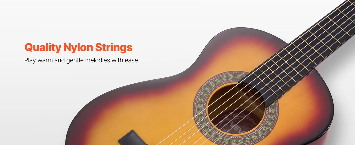 VEVOR Classical Guitar 30inch Sunrise Color Exceptional Craftsmanship