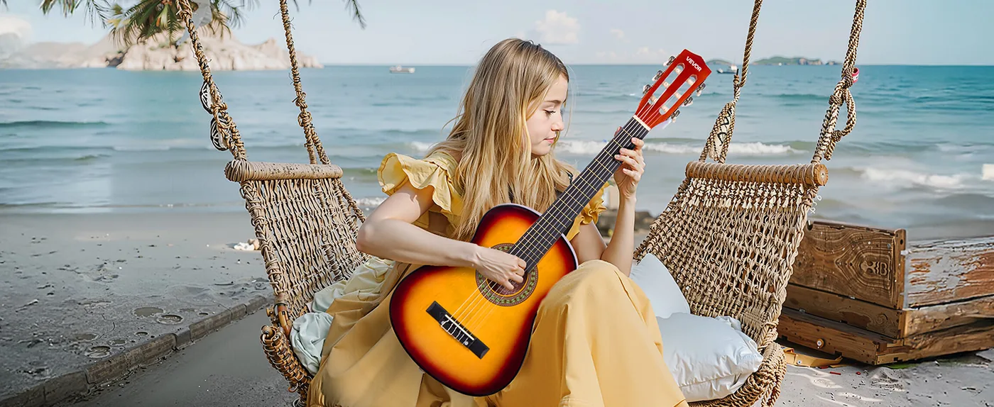 VEVOR Classical Guitar 30inch Sunrise Color Travel