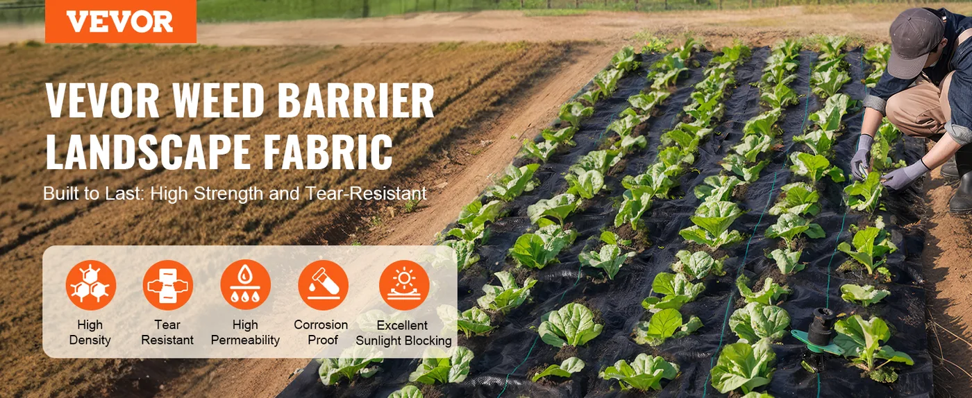 VEVOR weed barrier landscape fabric overview