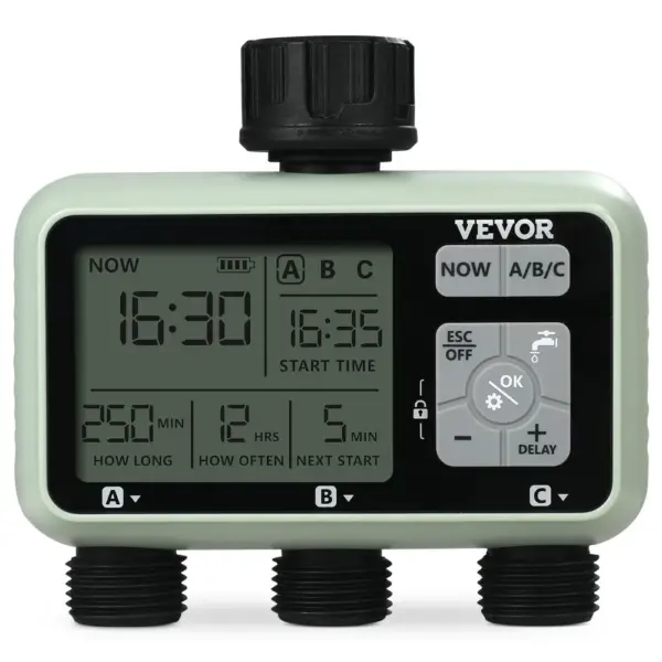 VEVOR Water Timer Button+LCD 3 Outlets product image 1