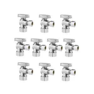 VEVOR 10-Pack Angle Stop Valve 1/2" Nominal (5/8" OD) *3/8"O product image 1