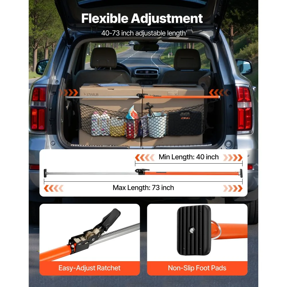 VEVOR Cargo Bar 40-73inch With Cargo Net 1PC product image 3