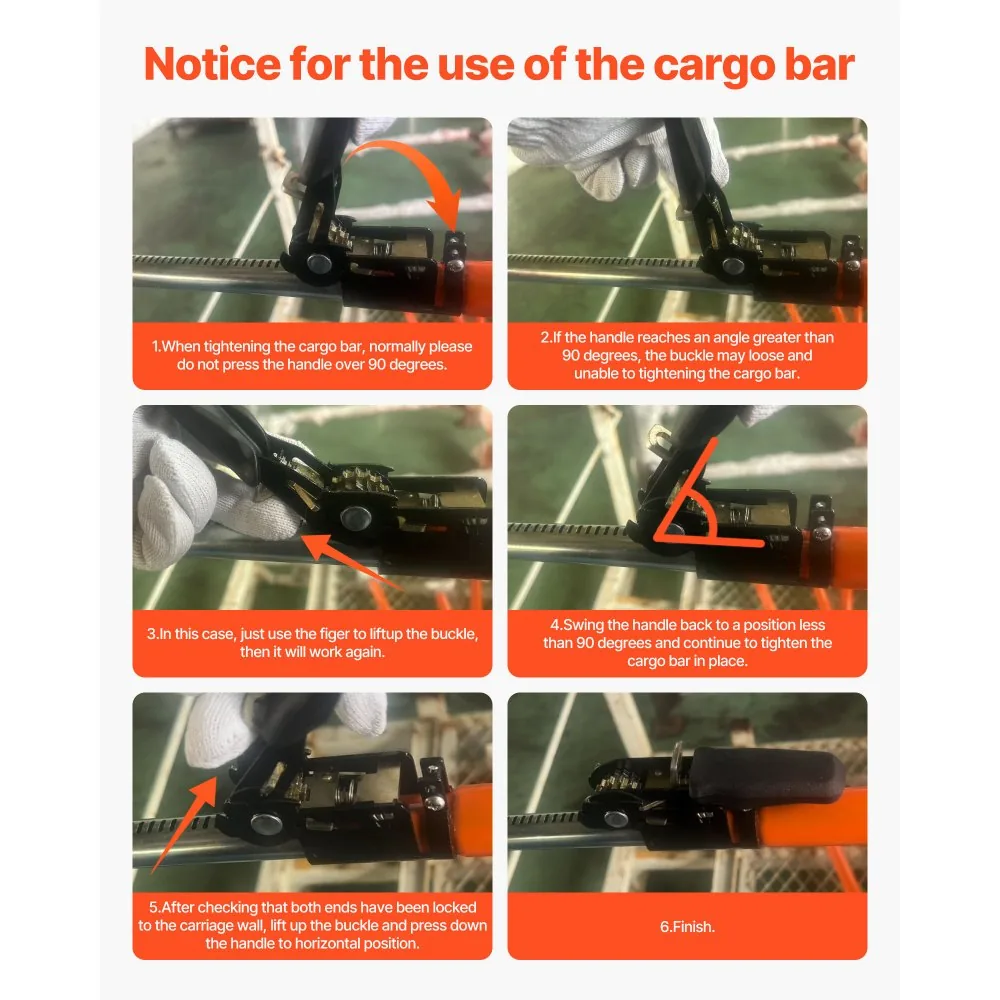 VEVOR Cargo Bar 40-73inch With Cargo Net 1PC product image 7