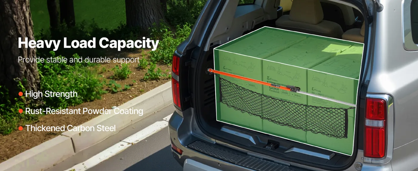 VEVOR Cargo Bar 40-73inch With Cargo Net 1PC feature 2