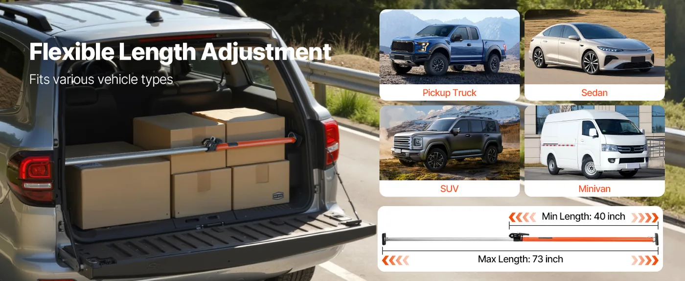 VEVOR Cargo Bar 40-73inch No Accessory 1PC feature 1
