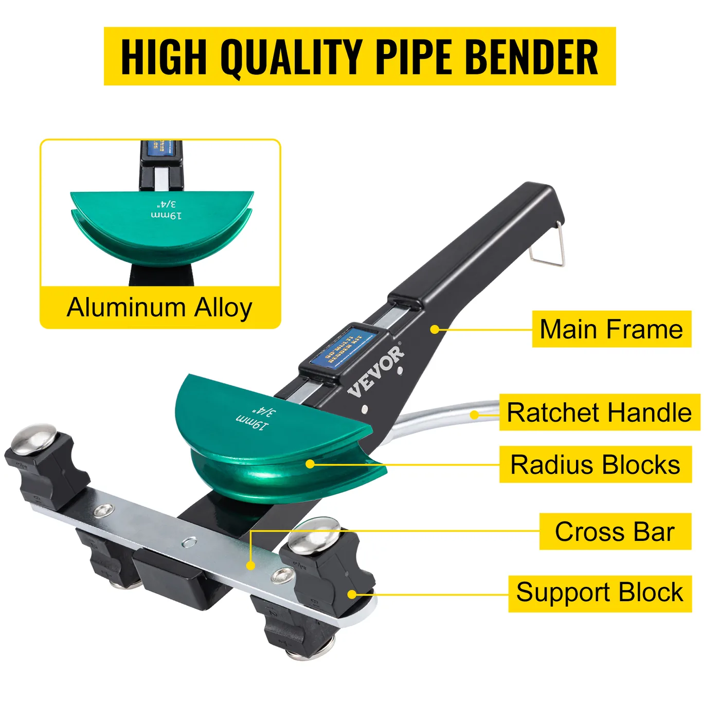 VEVOR Copper Pipe Bender Multicolor feature 4