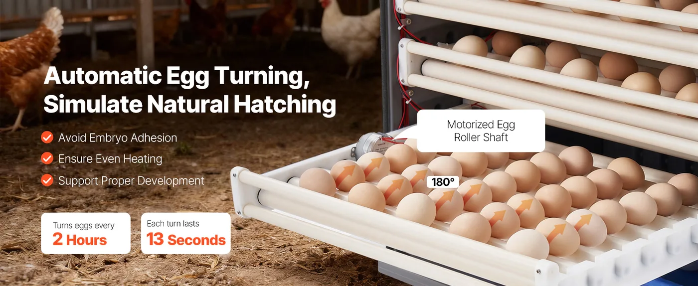 VEVOR 400 Egg Incubator 400 Eggs Mimic Hen Turning Eggs
