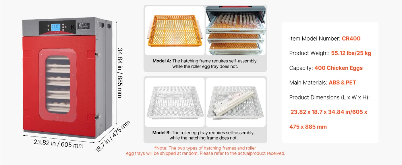 VEVOR 400 Egg Incubator 400 Eggs feature 1