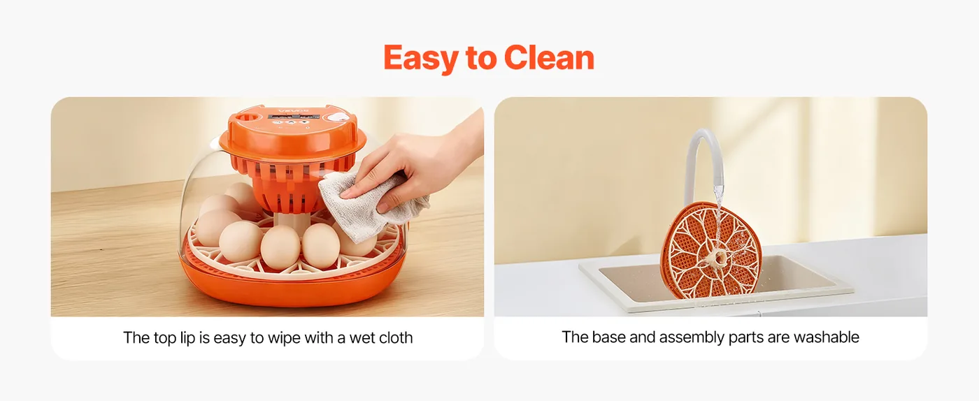 VEVOR 12 Egg Incubator 12 Eggs Effortless Cleaning