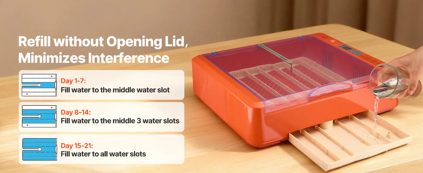 VEVOR 36 Egg Incubator 36 Eggs Effortless Water Refill