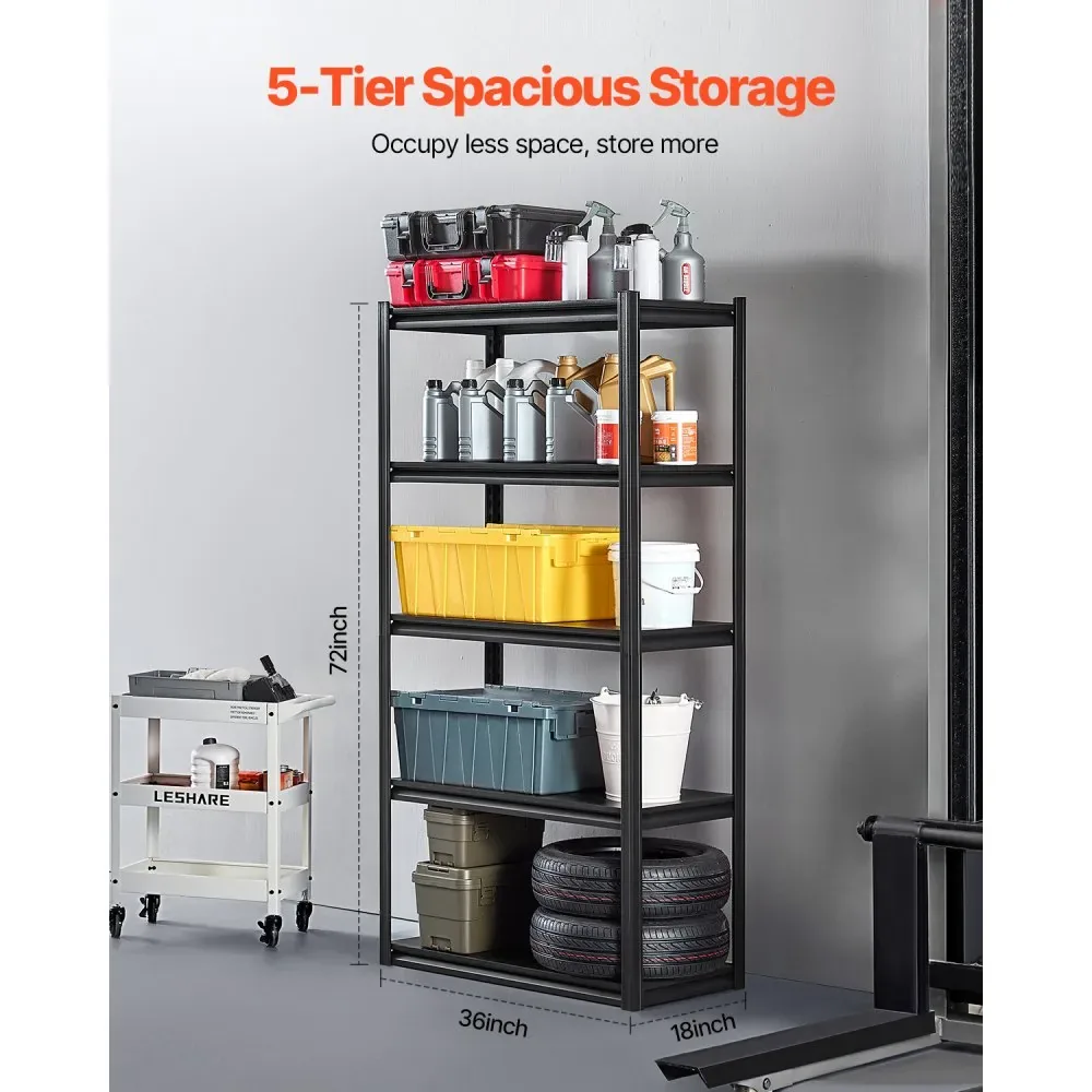 VEVOR Storage Shelves 18x36x72 inch 5-Tier 400 lbs/Shelf product image 3