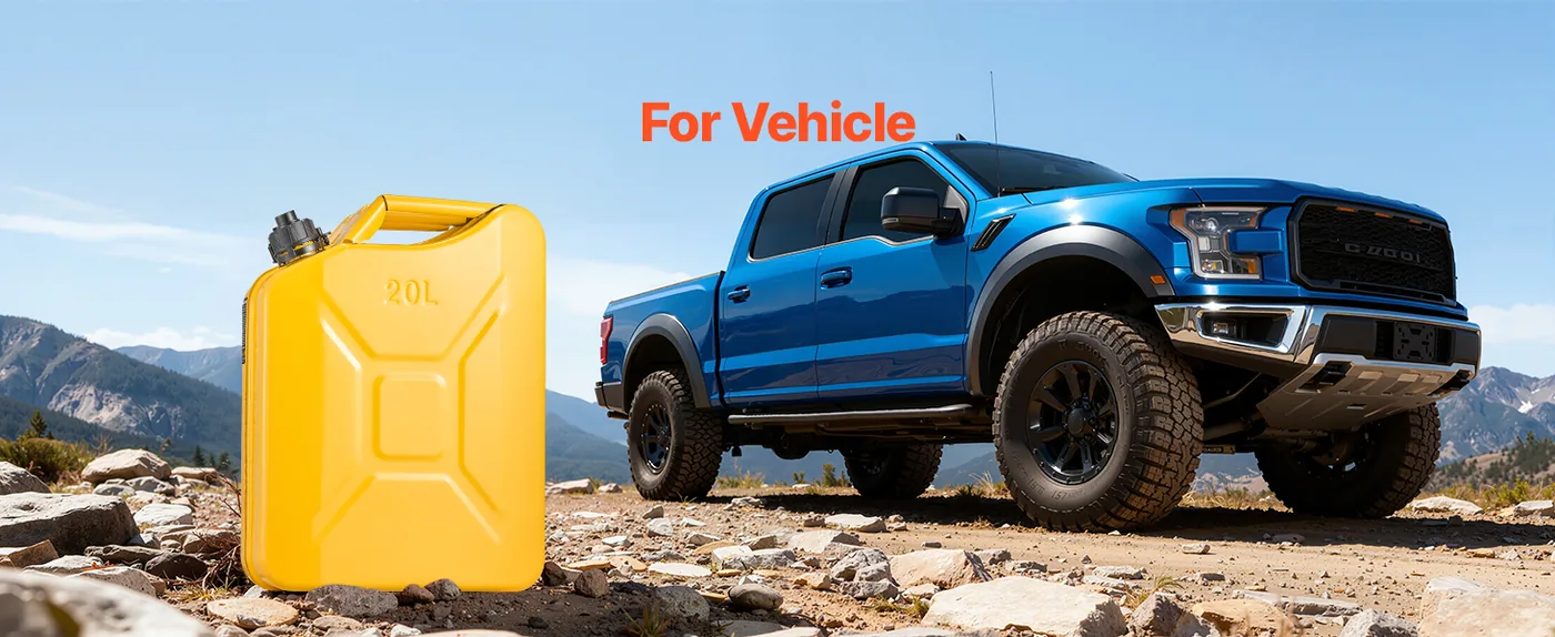 Newly Upgraded Oil-Tight VEVOR Metal Fuel Container Yellow For Vehicle