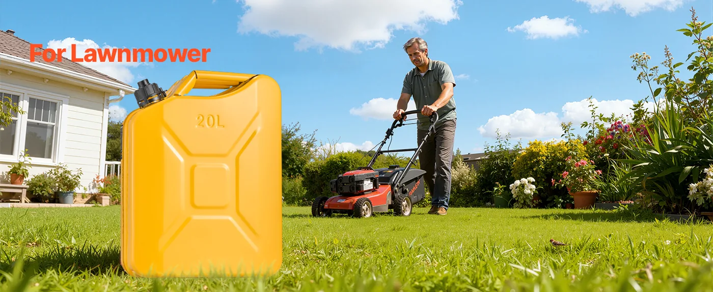 Newly Upgraded Oil-Tight VEVOR Metal Fuel Container Yellow Home Emergency Use