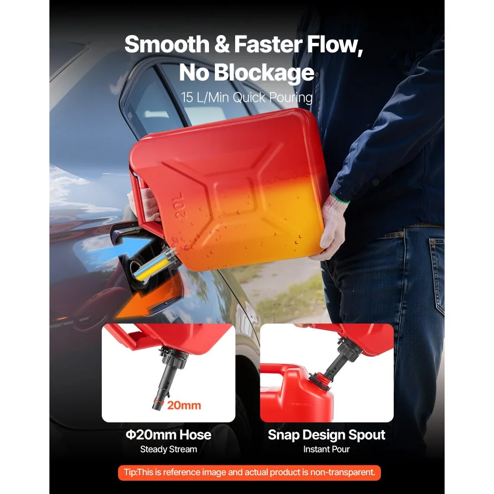 Newly Upgraded Oil-Tight!VEVOR Metal Fuel Container Red product image 4