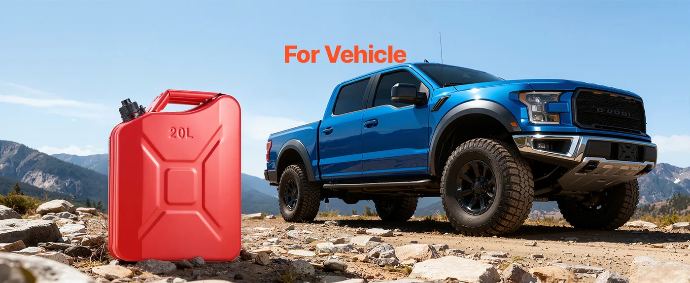 Newly Upgraded Oil-Tight!VEVOR Metal Fuel Container Red For Vehicle