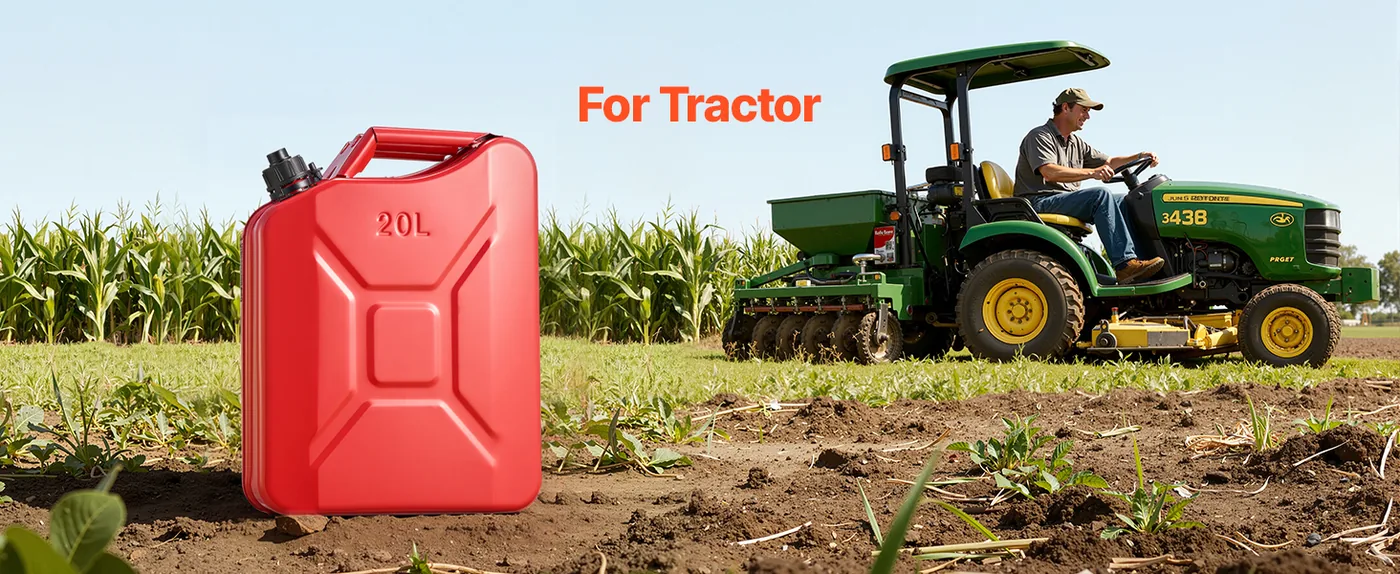 Newly Upgraded Oil-Tight!VEVOR Metal Fuel Container Red For Tractor