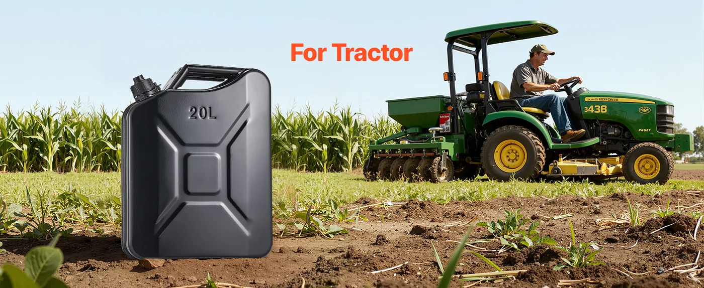 Newly Upgraded Oil-Tight!VEVOR Metal Fuel Container Black For Tractor