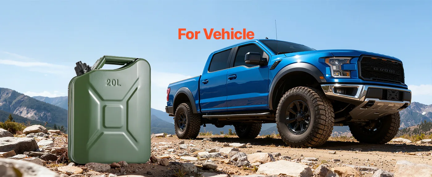 Newly Upgraded Oil-Tight!VEVOR Metal Fuel Container Green For Vehicle
