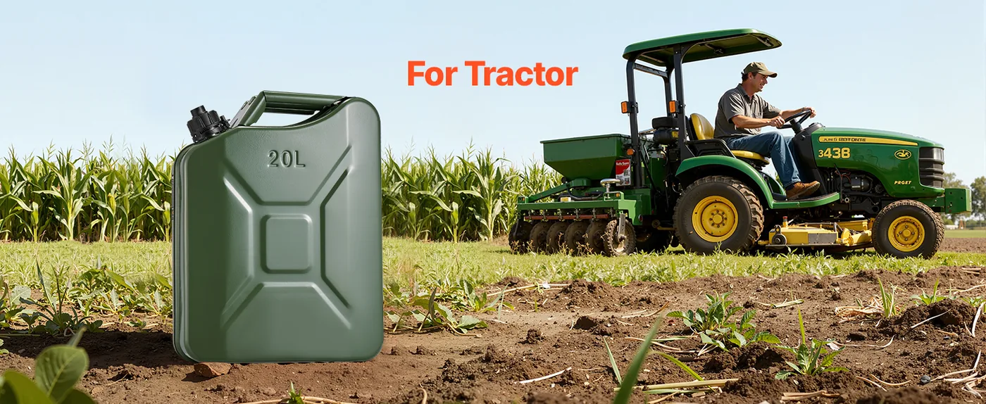 Newly Upgraded Oil-Tight!VEVOR Metal Fuel Container Green For Tractor