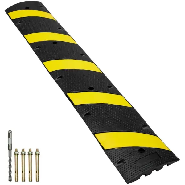 VEVOR 72'' Rubber Speed Bump 72.05x11.81x1.77 in 2 Channels product image 1