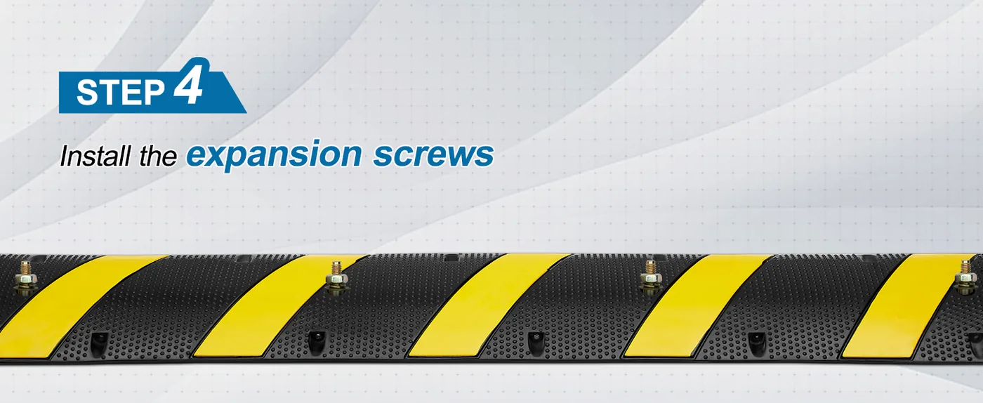 VEVOR 2PCs 6 ft/72'' Rubber Speed Hump 72.05x11.81x1.77 in Step 4