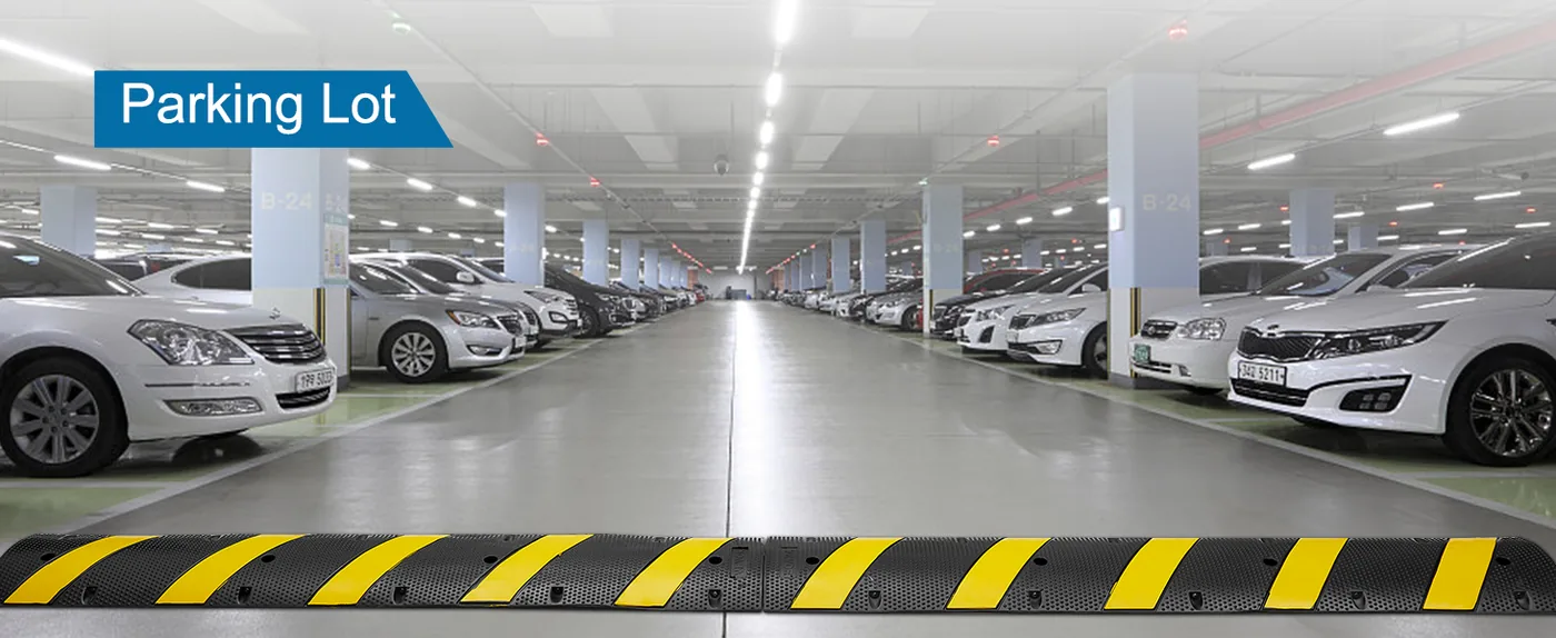 VEVOR 2PCs 6 ft/72'' Rubber Speed Hump 72.05x11.81x1.77 in Parking Lot