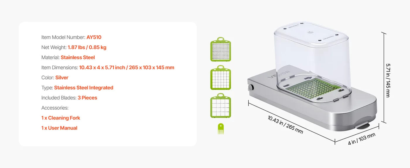 VEVOR Vegetable Chopper 3 feature 5