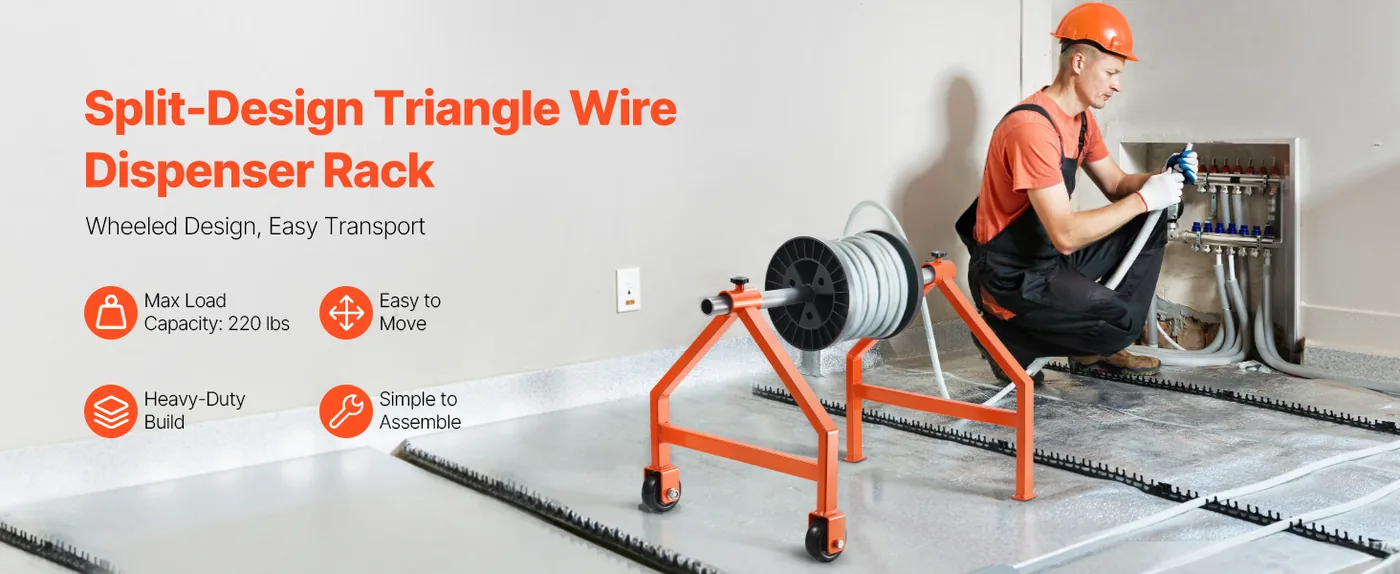 VEVOR Wire Spool Rack Split Triangle Frame overview