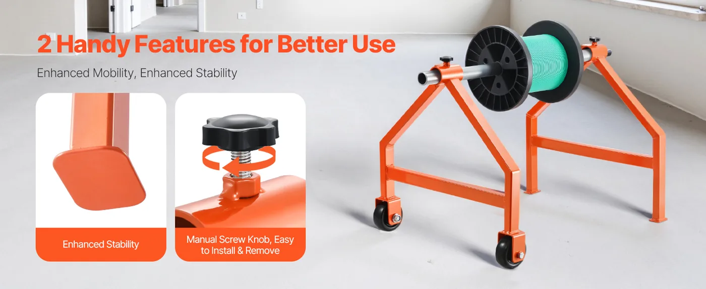 VEVOR Wire Spool Rack Split Triangle Frame feature 2