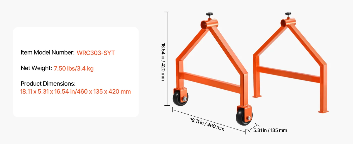 VEVOR Wire Spool Rack Split Triangle Frame feature 5