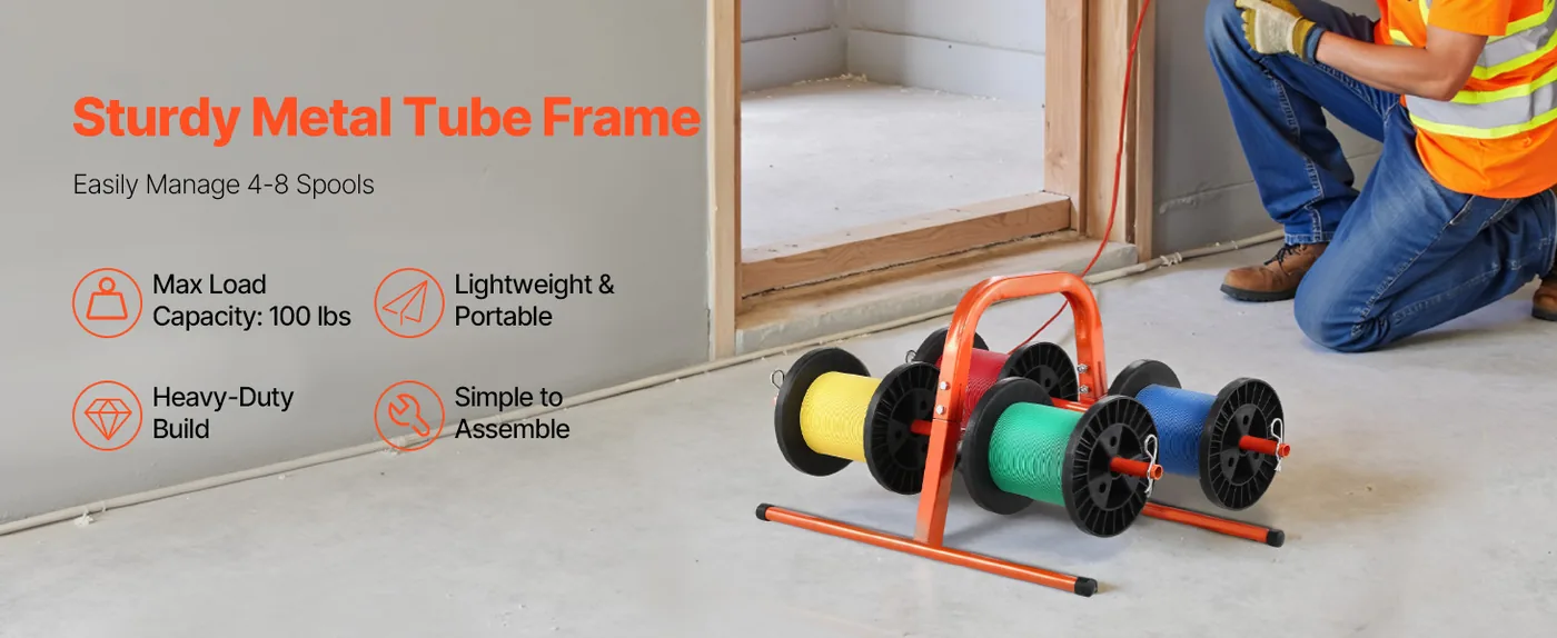 VEVOR Wire Spool Rack Hand Caddy overview