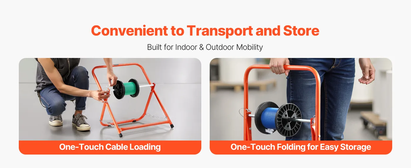 VEVOR Cable Caddy Foldable A-Frame feature 1