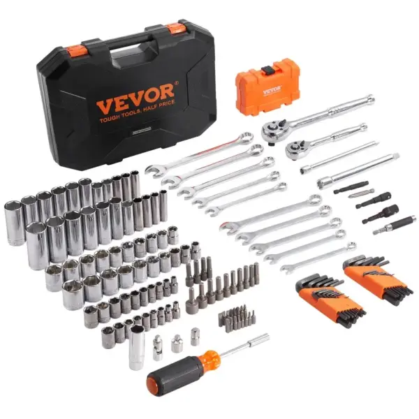 VEVOR Mechanics Tool Set and Socket Set 145 Pcs 1/4", 3/8" product image 1