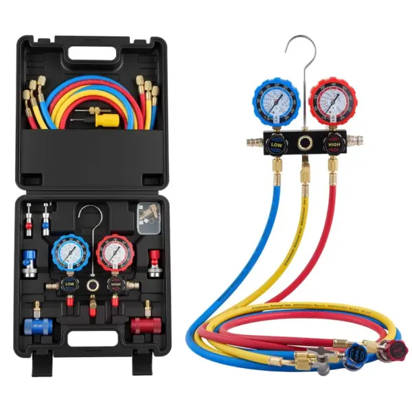 VEVOR 3 way AC manifold gauge set front view