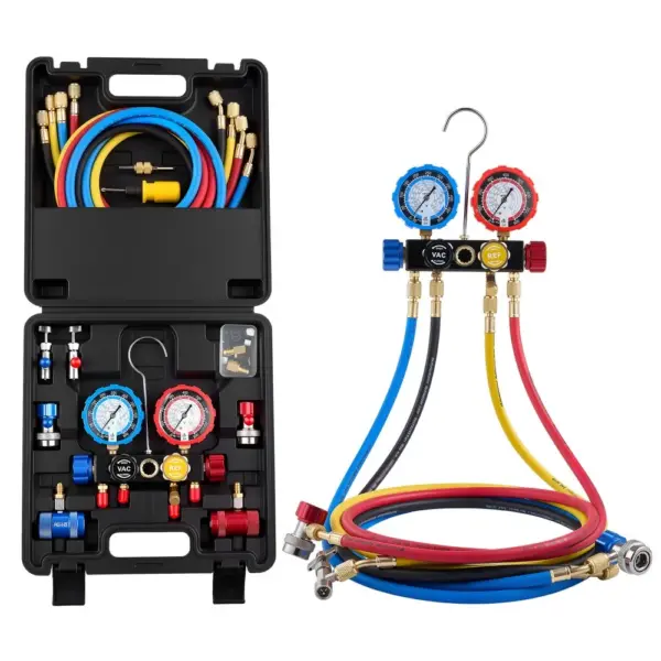VEVOR 4 way AC manifold gauge set front view