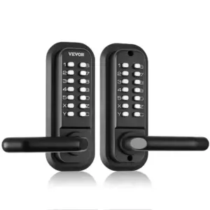 VEVOR Mechanical Keyless Entry Door Lock Black Handle Double product image 1